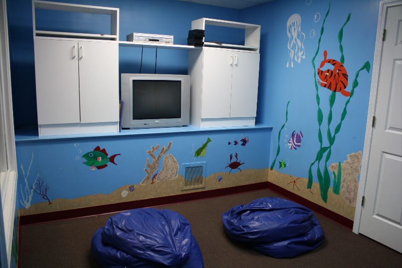 Our childrens playroom and TV room